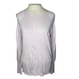 Vince Camuto Light Pink Knit Cold Shoulder Sweater